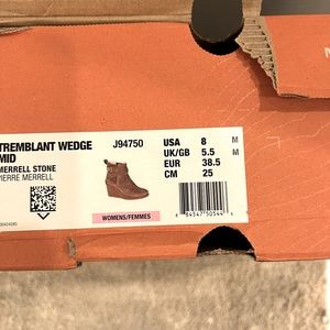 Merrill leather/suede, wedge